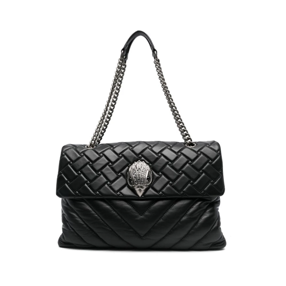 Kurt Geiger Zwarte Kensington Schoudertas met Adelaarskop Black Dames