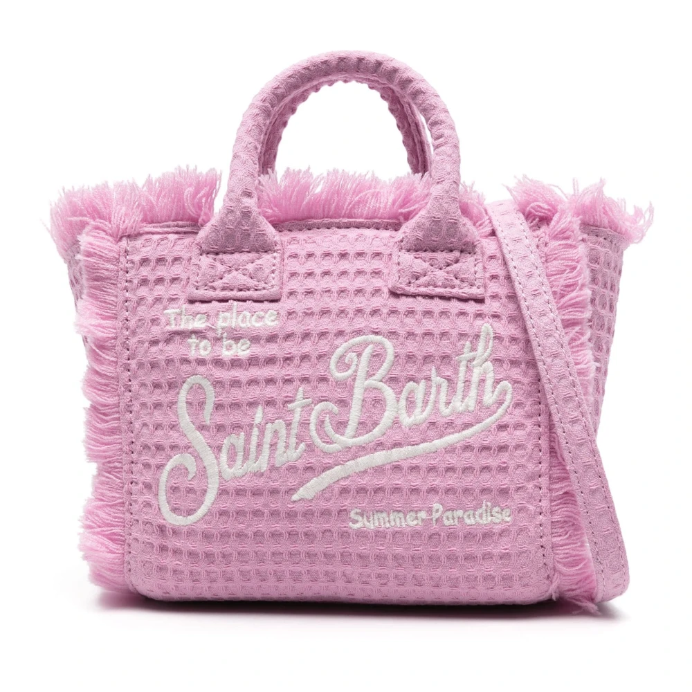 MC2 Saint Barth Mini Waffle Sponge Vanity Tote Bag Pink Dames