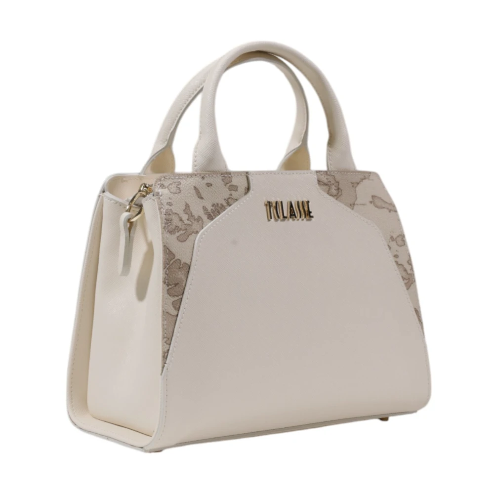 Alviero Martini 1a Classe Stijlvolle Kleine PVC Dames Tas Beige Dames