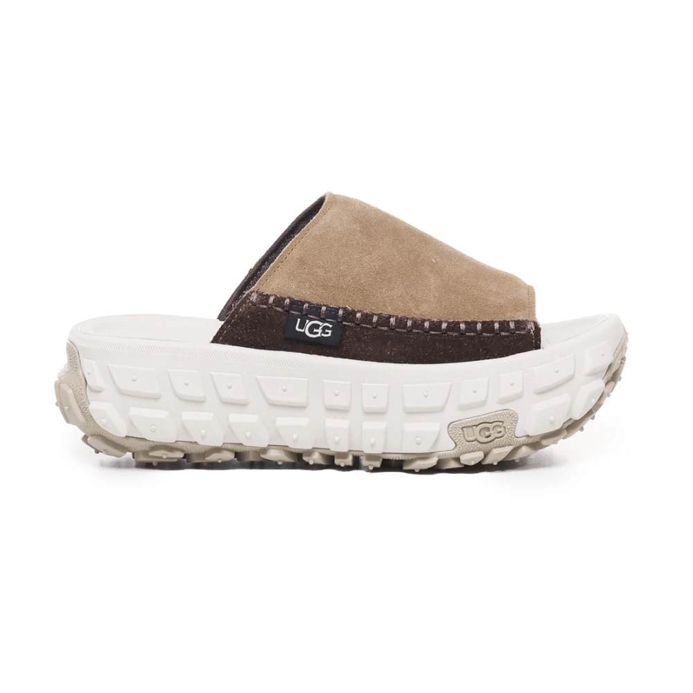 Beige Hvit Plattform Sandaler Slip-On