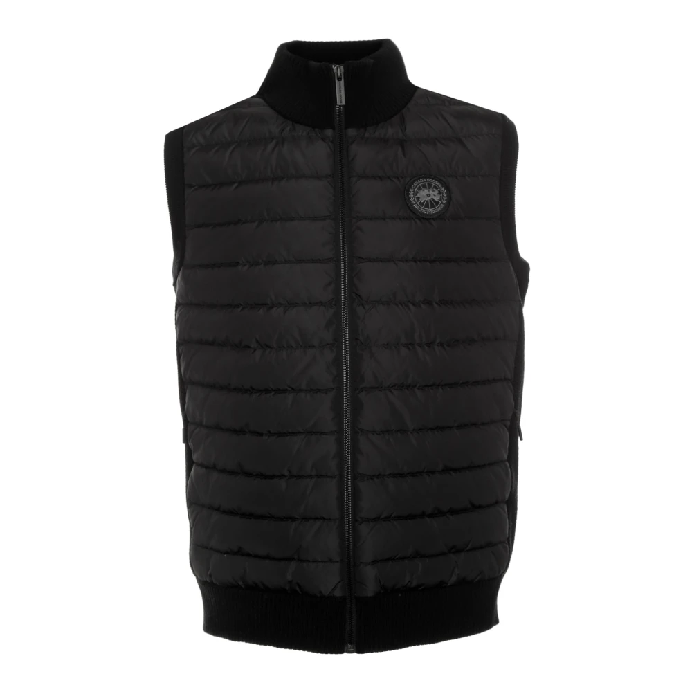 Canada Goose Gebreid Hybride Vest met Opstaande Kraag Black Heren