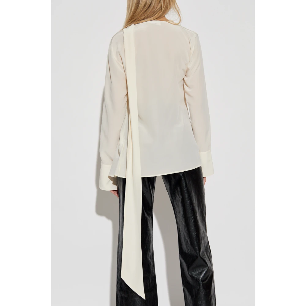 Victoria Beckham Zijden top Beige Dames