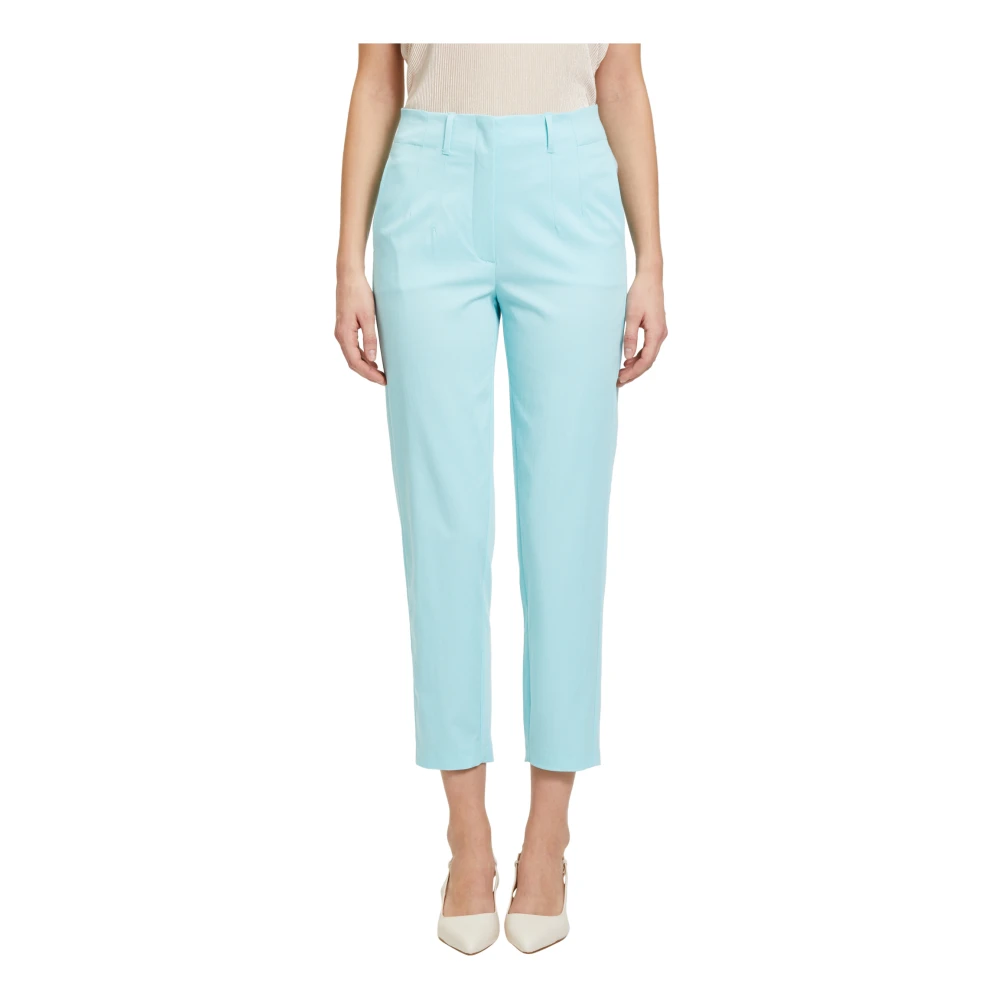 Betty & Co Elegant High-Waist Broek met Zakken Blue Dames