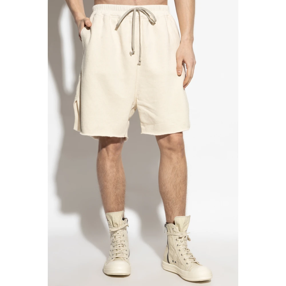 Rick Owens Shorts Lange Boxershorts Butt Zipp Beige Heren