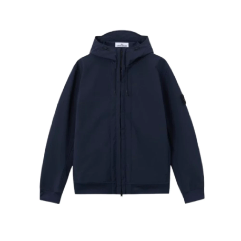 Stone Island - Soft Shell-R Kapuzenjacke - Jackets - Herren - Blau - L - Bild 4