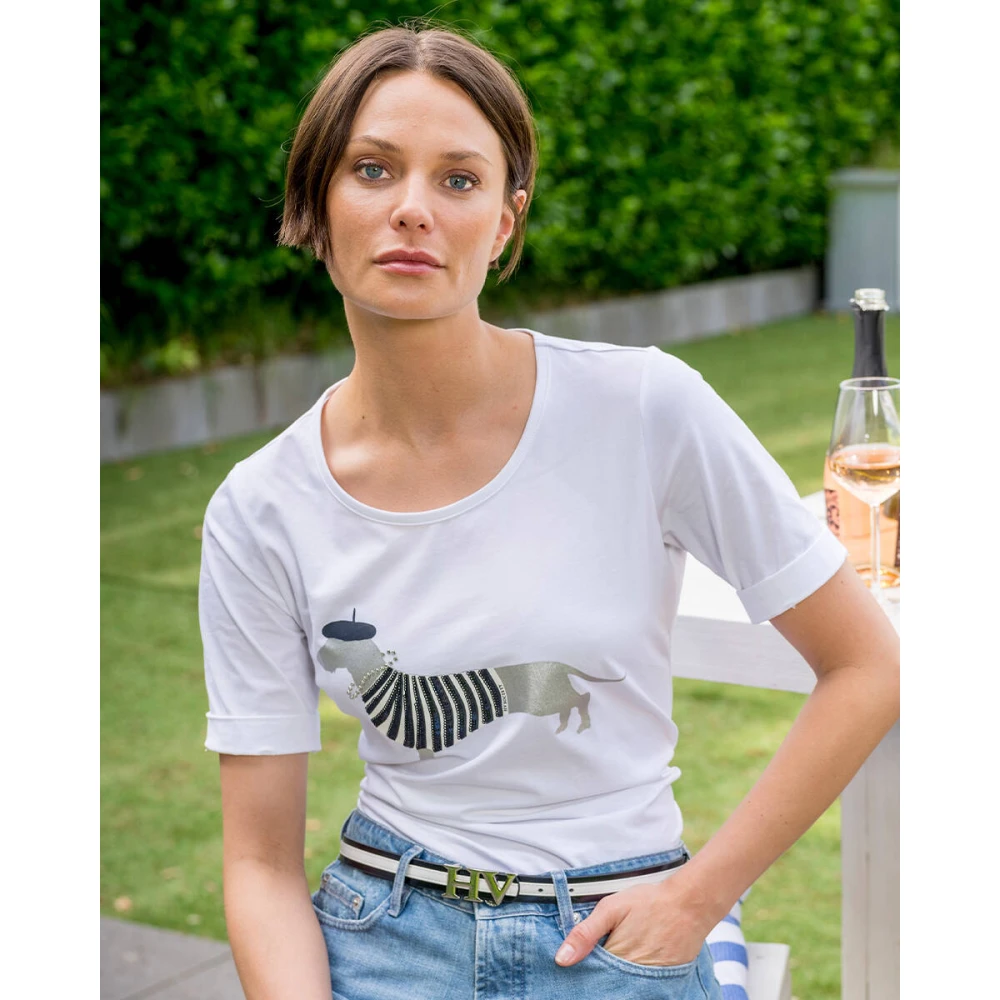 HV Polo Korte Mouw Top Yara White Dames