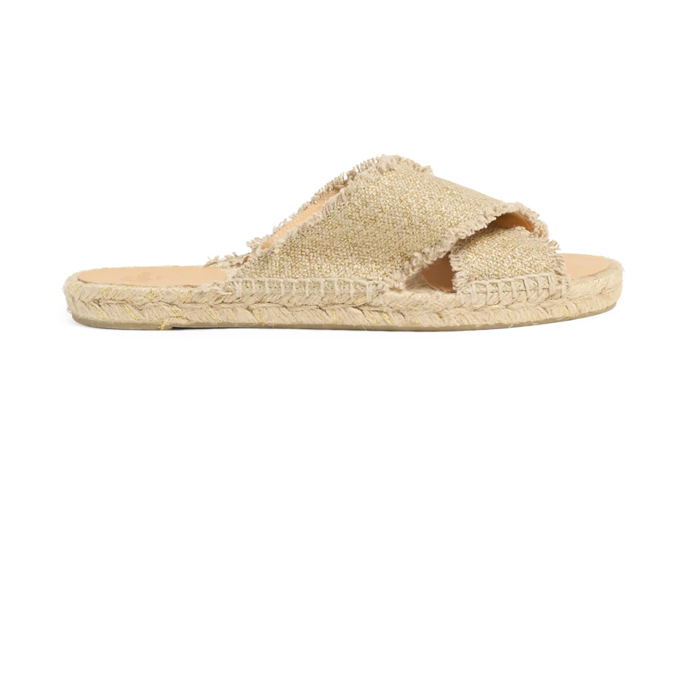Castañer Women's Yellow Sliders, Female,, Palmera/032 Sandals Size 7 Uk