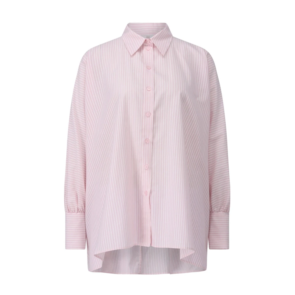 RIANI Gestreept Oversized Overhemd Pink Dames