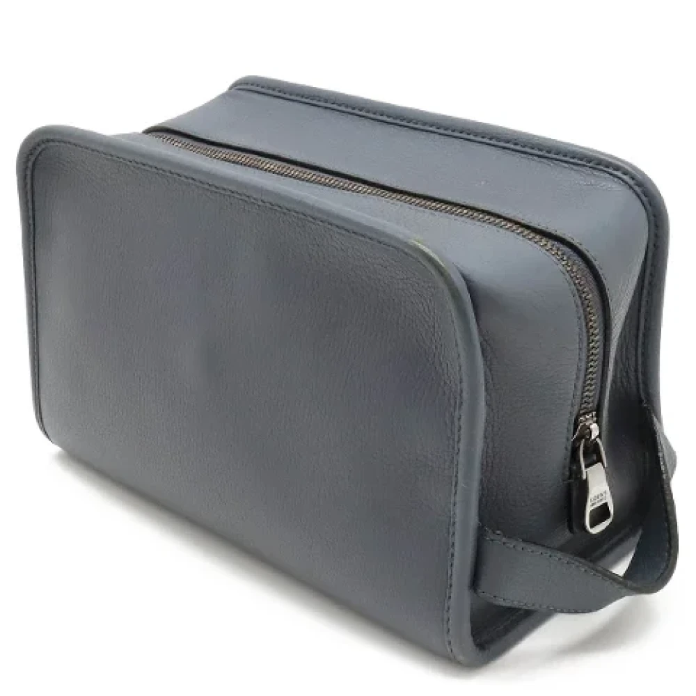 Loewe Pre-owned Leather clutches Blue Dames