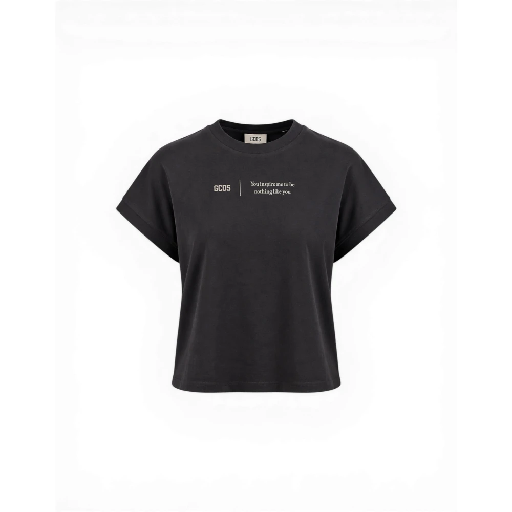 Gcds Black T-Shirts, Female, M, Graphic T-Shirt