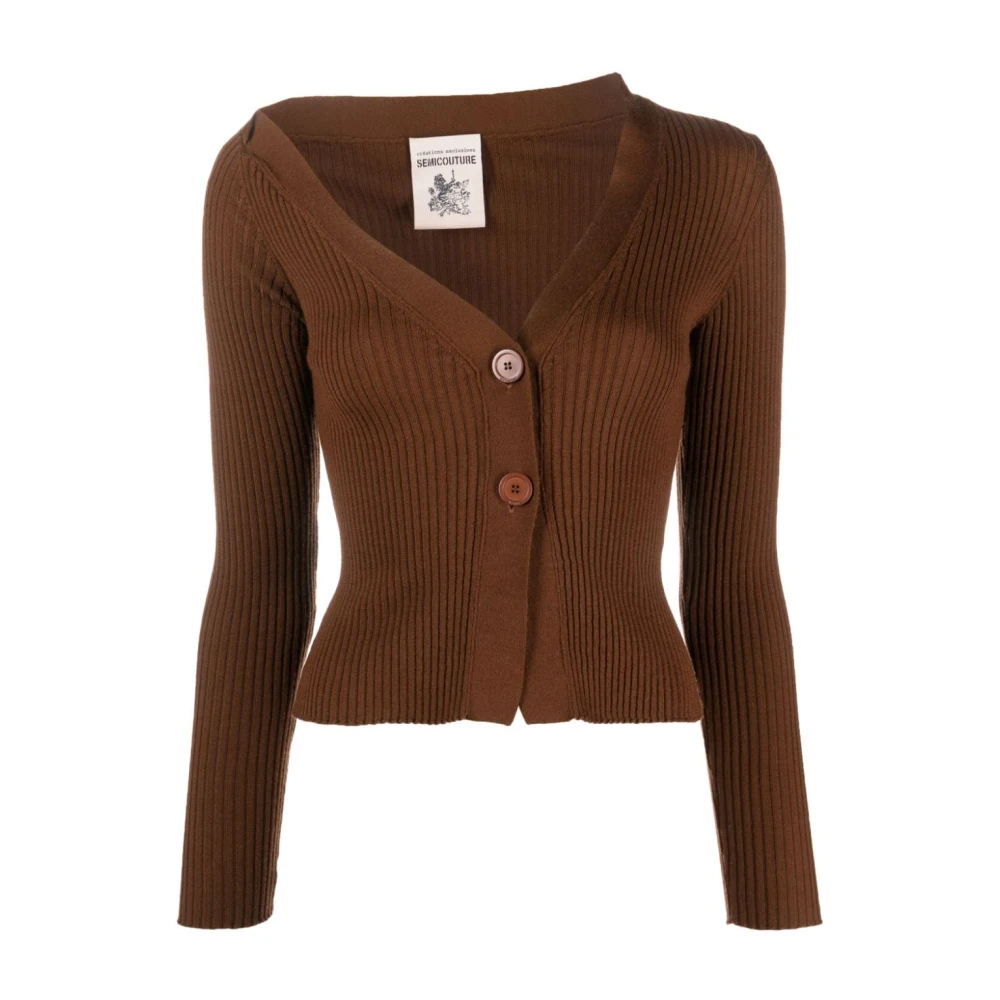 Semicouture Bruine Sweater Collectie Brown Dames