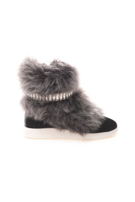 black-neoprene-fur-crystal-sneaker