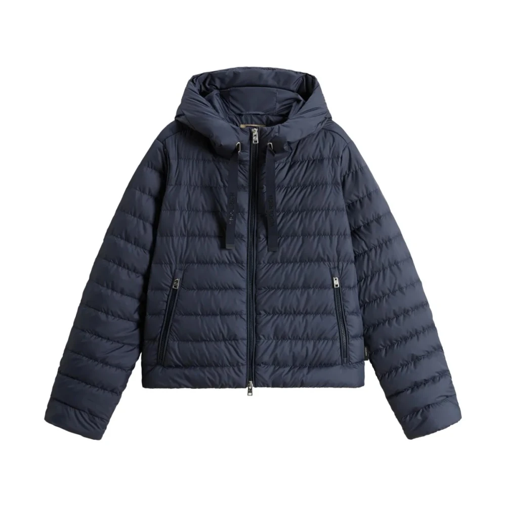 Woolrich Women's Blue Quilted Hooded Jacket - Winter Jackets - M - Jackets