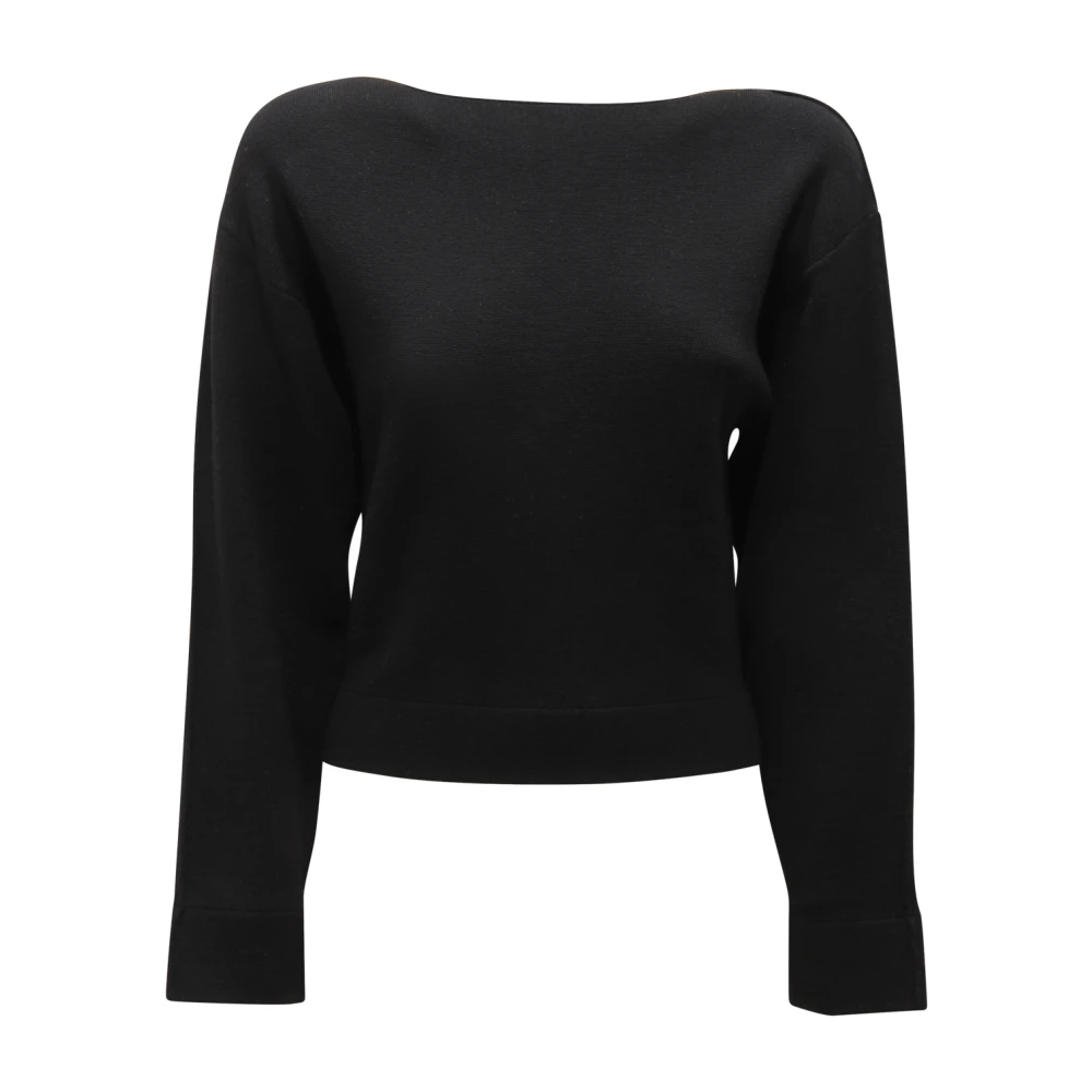 Pinko Chiarificazione Wool Blend Jumper - Female - Round-Neck Knitwear - Black - S - Knitwear