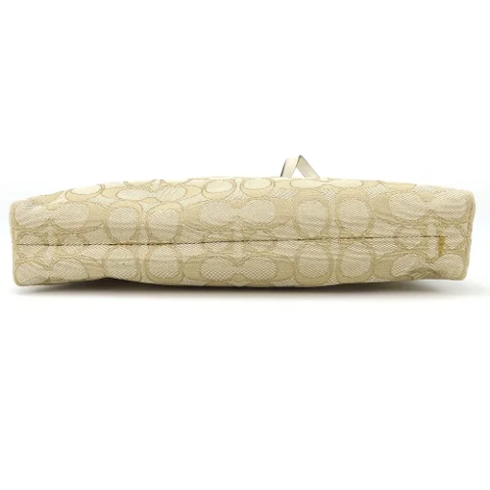 Coach Pre-owned Canvas shoulder-bags Beige Dames