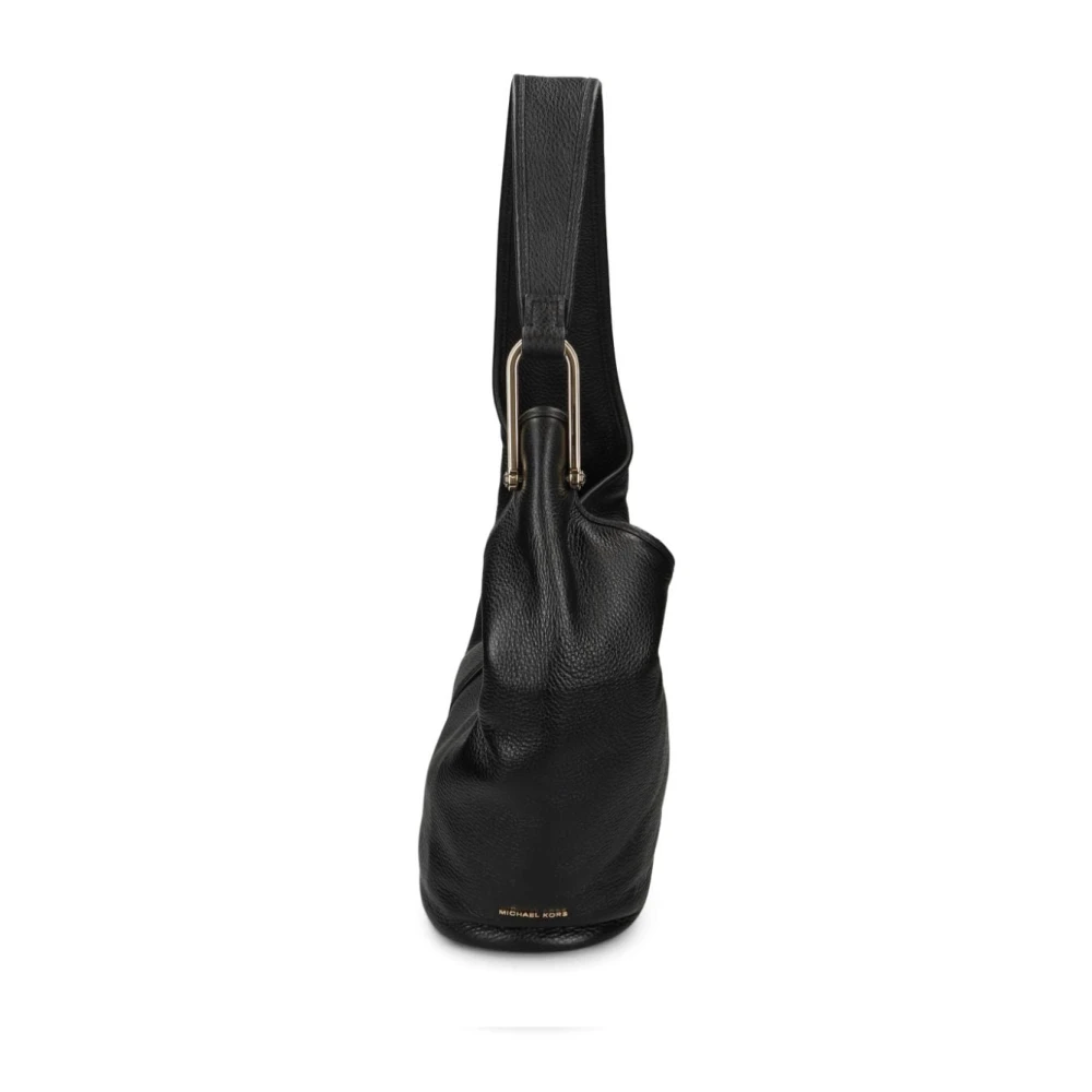 Michael Kors Zwarte Leren Tote Tas Black Dames