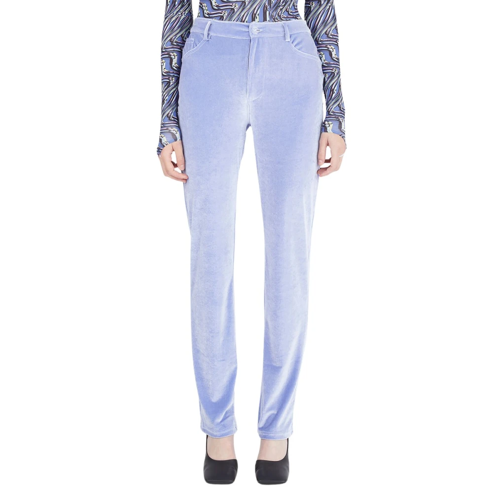 Maisie Wilen Fluweel Broek met 90s Euforie Purple Dames
