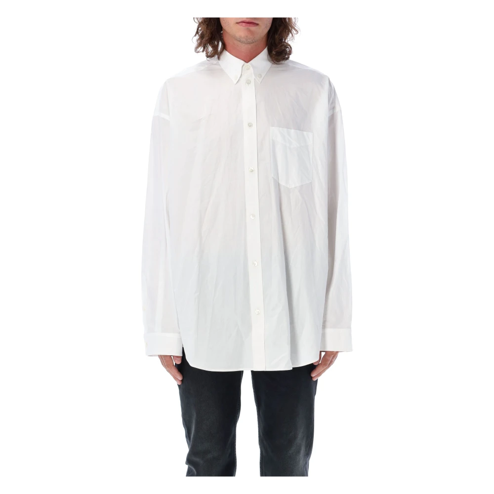 Balenciaga Stijlvol wit shirt met logo op de achterkant White Heren