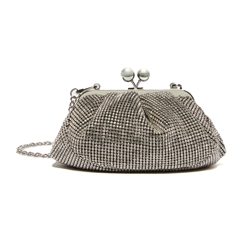 Max Mara Zilveren Pasticcino Tas met Strass Gray Dames