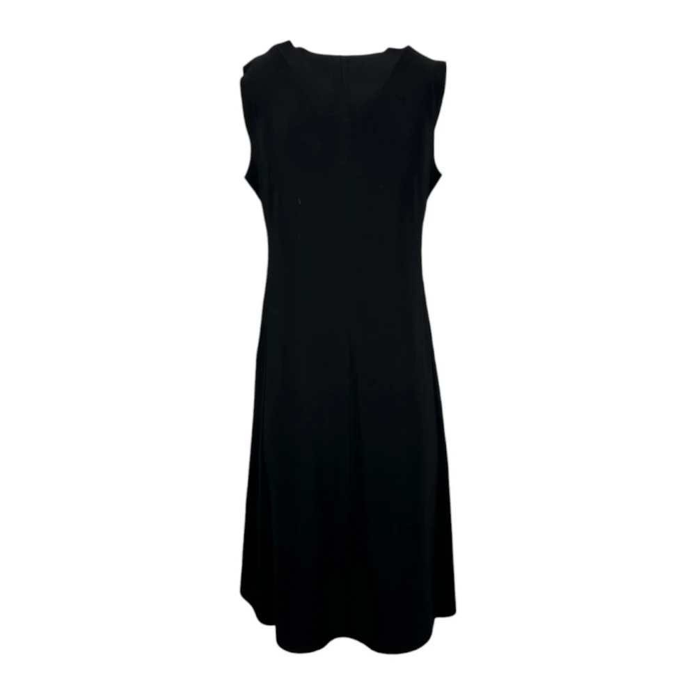 Norma Kamali Zwarte Flare Jurk met Zakken Black Dames