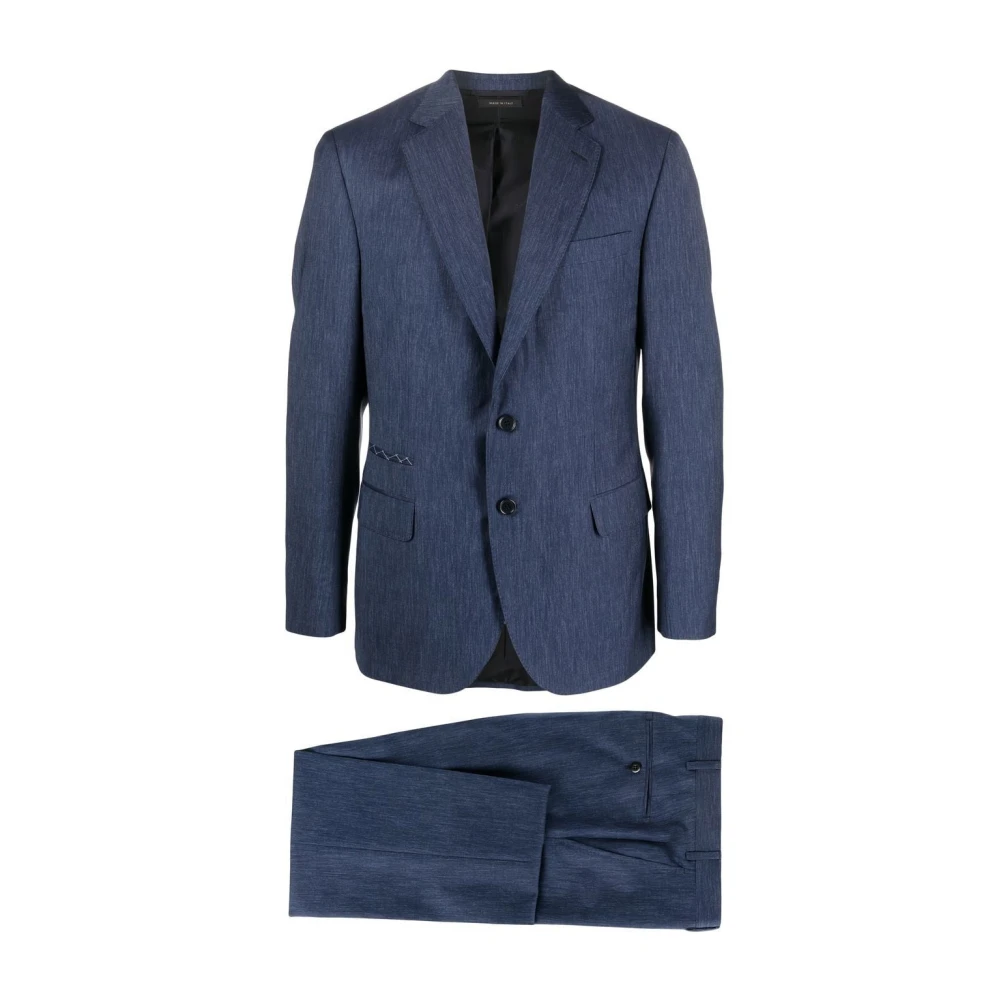 Brioni Blauw Casual Pak voor Mannen Blue Heren