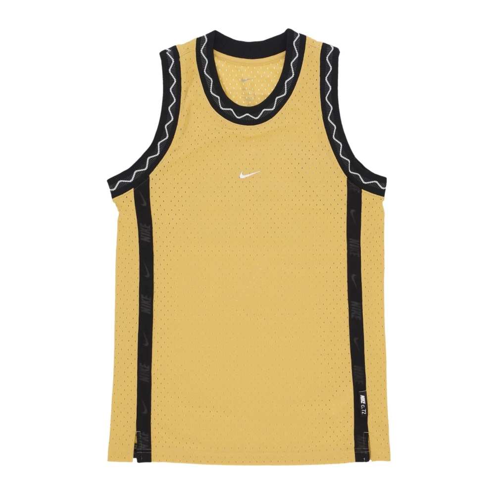 Nike Men's Yellow Training, M, Crew Neck Mesh Tank Top