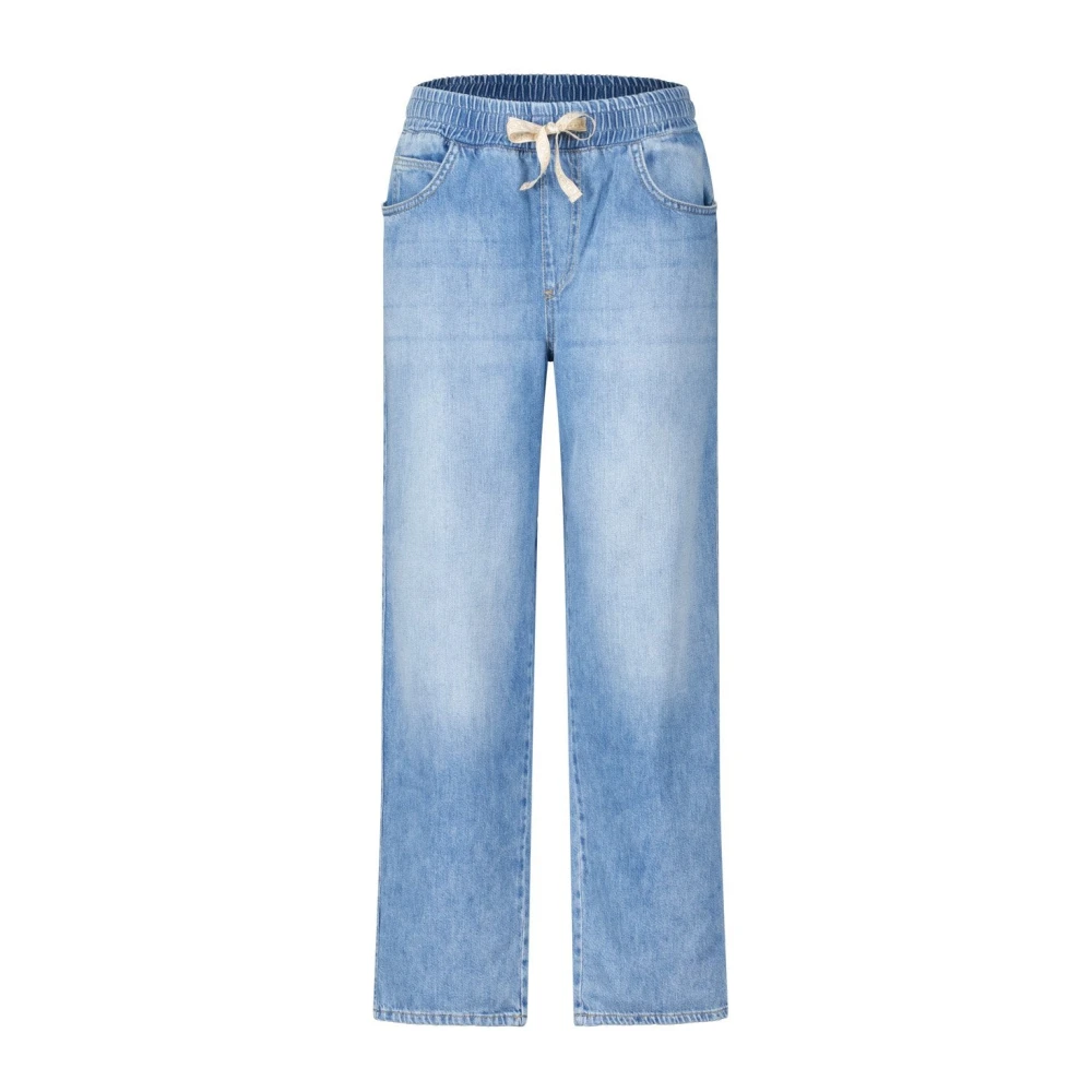 Liu Jo Crop Flared Jeans met Strassdetails Blue Dames