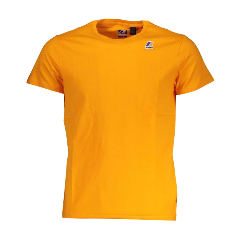 K-way Grafische Print Katoenen T-shirt Orange Heren