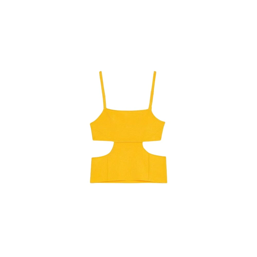 Patrizia Pepe Femme Orange Tops, Taille: 40 Fr Débardeur