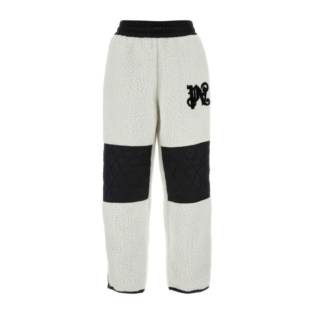 Palm Angels Witte Teddy Joggers White Dames