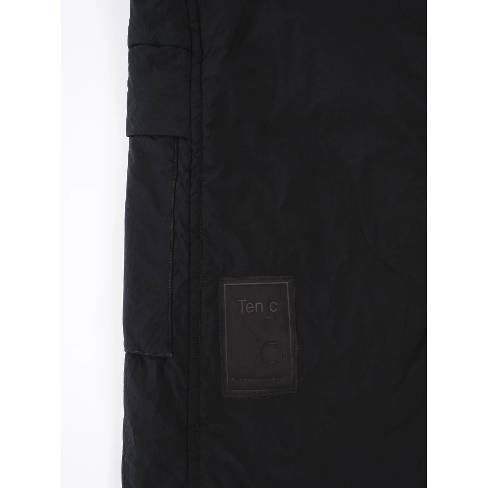 Ten C Zwarte Parka Mid Layer Jas Black Heren
