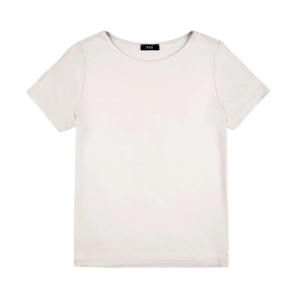Fay - Tops > T-Shirts - Beige - Fay - Modalova