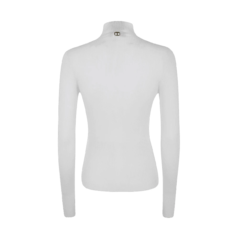 Twinset Sneeuw Coltrui Wollen Trui White Dames