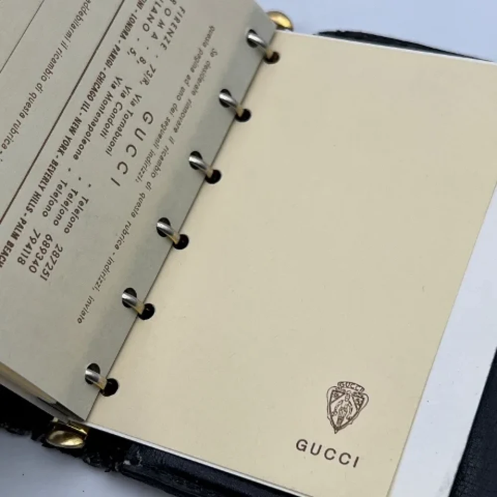 Gucci Vintage Pre-owned Leather home-office Black Dames