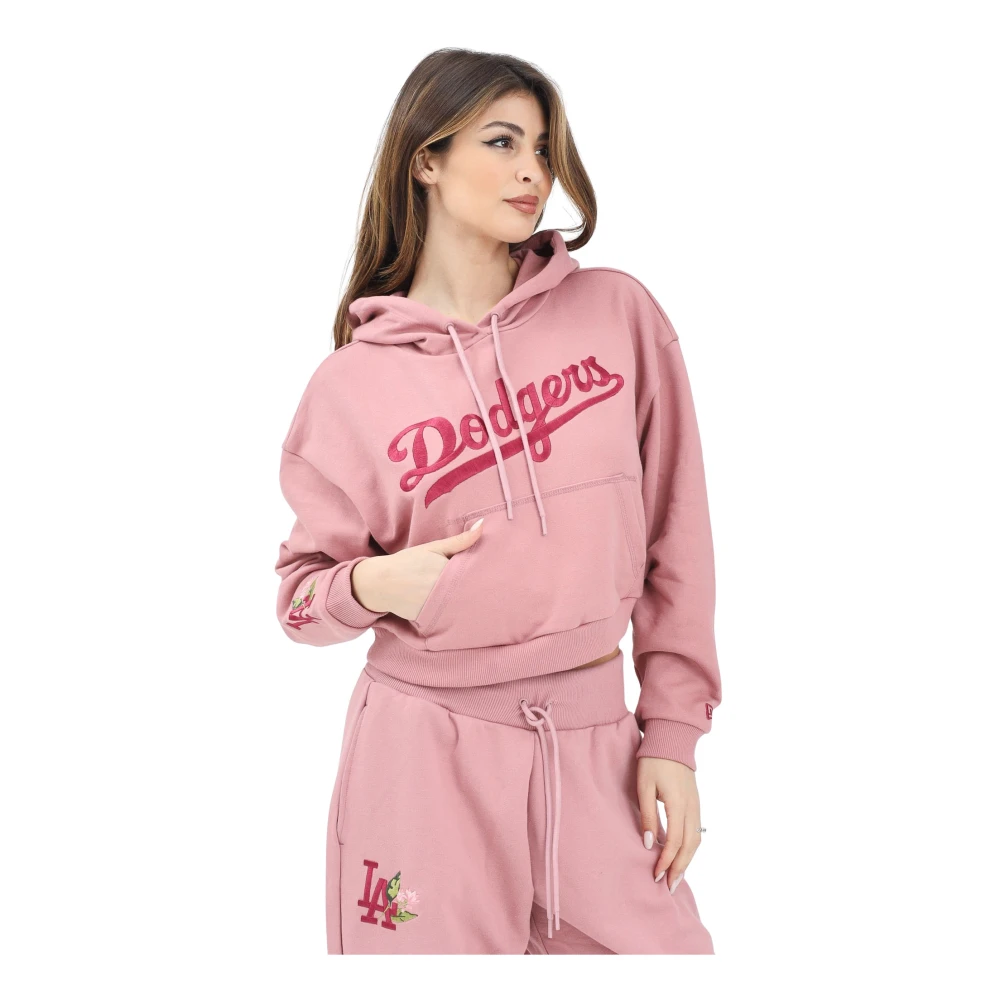 New era MLB Grafische Hoodie LA Dodgers Stijl Pink Dames