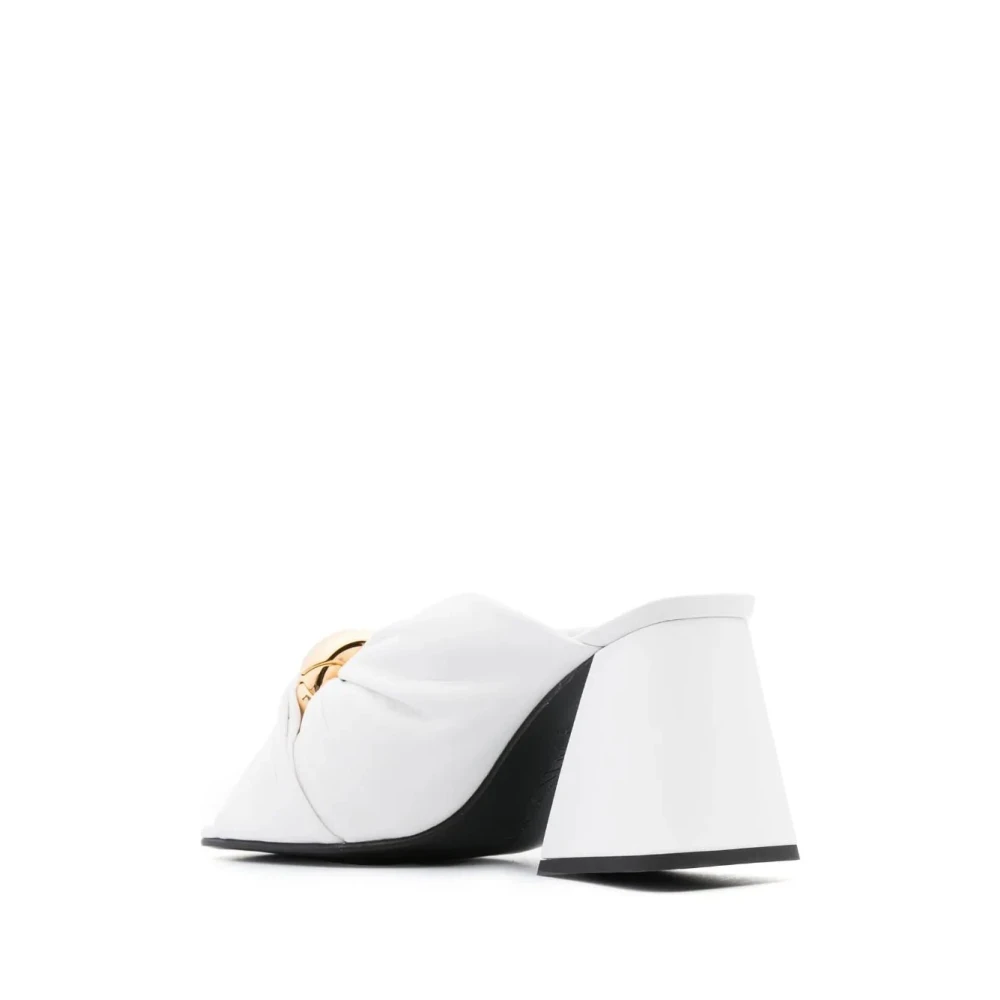 JW Anderson Chain Twist Leren Muiltjes White Dames