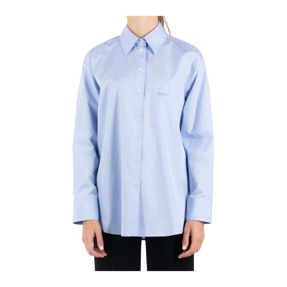 Seafarer Elegante Blauwe Katoenen Overhemd Blue Dames