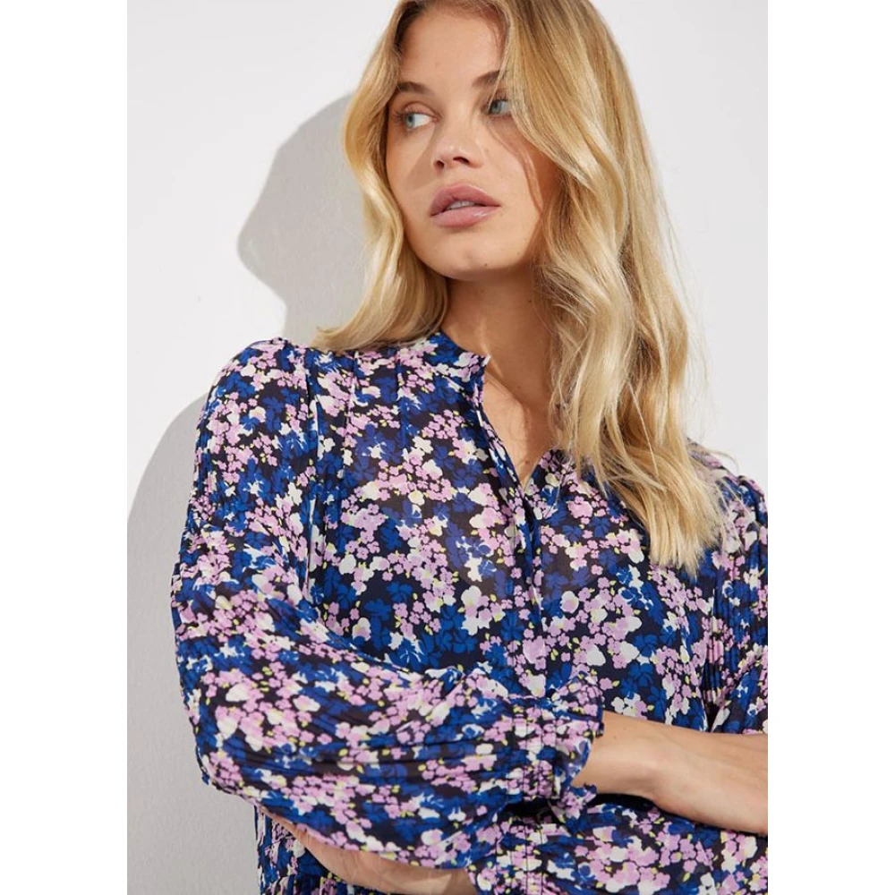 MbyM Blauwe Bloemenprint Jurk Multicolor Dames