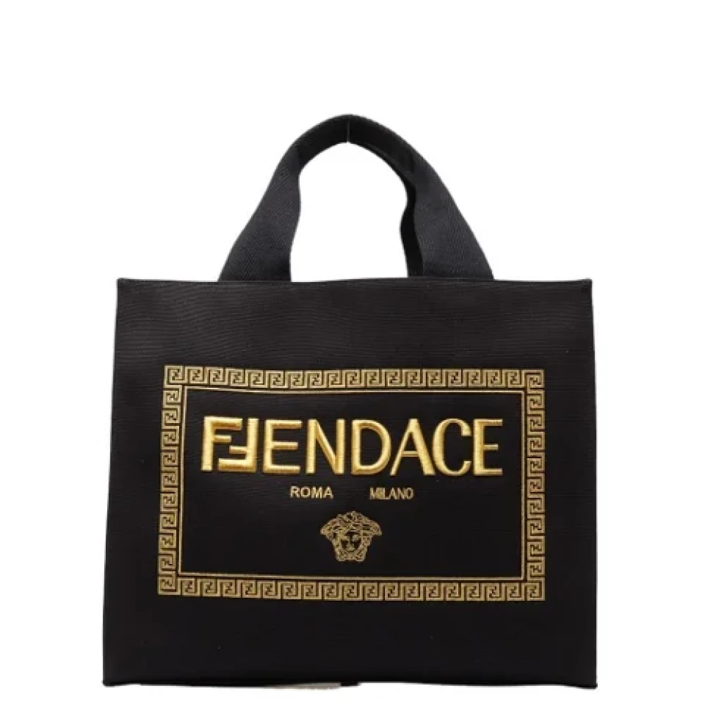 Fendi Vintage Pre-owned Canvas totes Black Dames