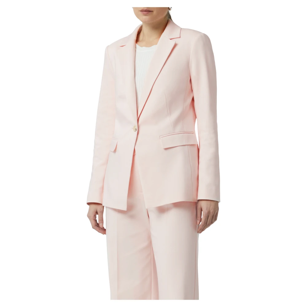 comma Getailleerde blazer met klepzakken Pink Dames