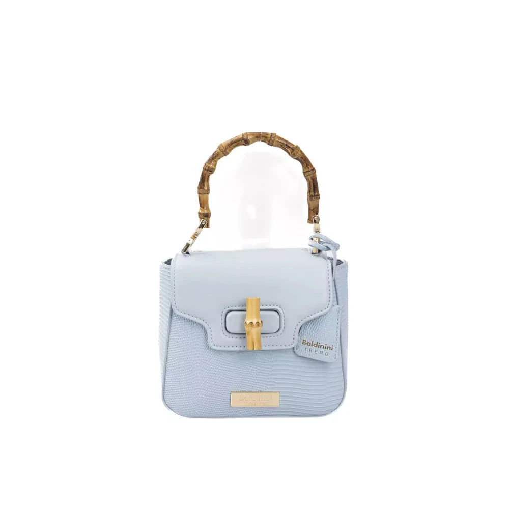 Trendy Lyseblå Crossbody Veske med Logoet Fôr