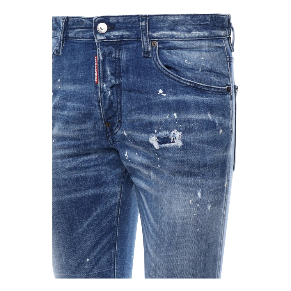 Dsquared2 Blauwe Denim Broek 5 Zakken Blue Heren