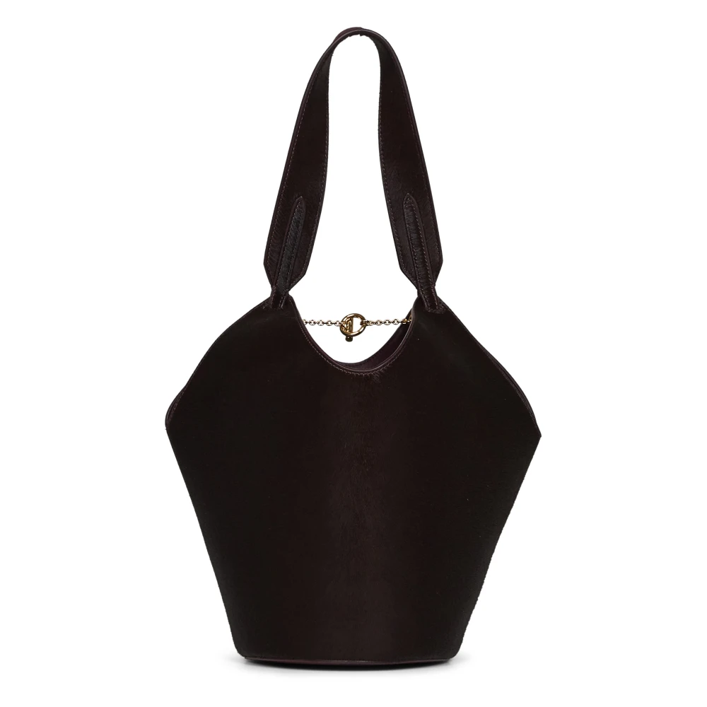 Khaite Purple Handbags, Female, One Size, Mini Lotus Tote