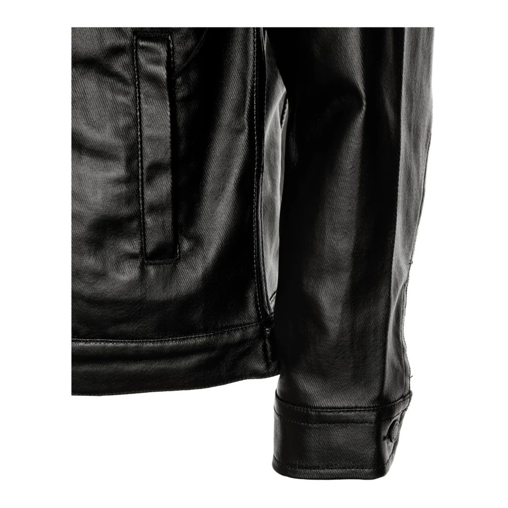 Pleasures Glanzende Latex Trucker Jack Black Heren