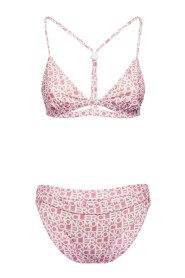 Splash Bikini in Rosa und Weißem Monogramm-Druck