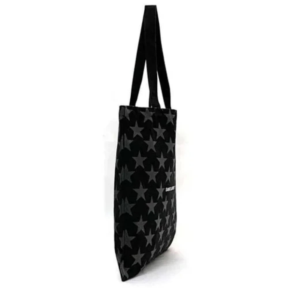 Saint Laurent Vintage Pre-owned Canvas handbags Black Dames