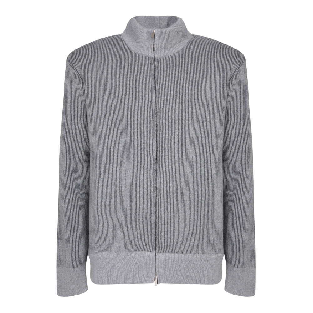 Lardini Grijze Gebreide Trui Aw24 Gray Heren