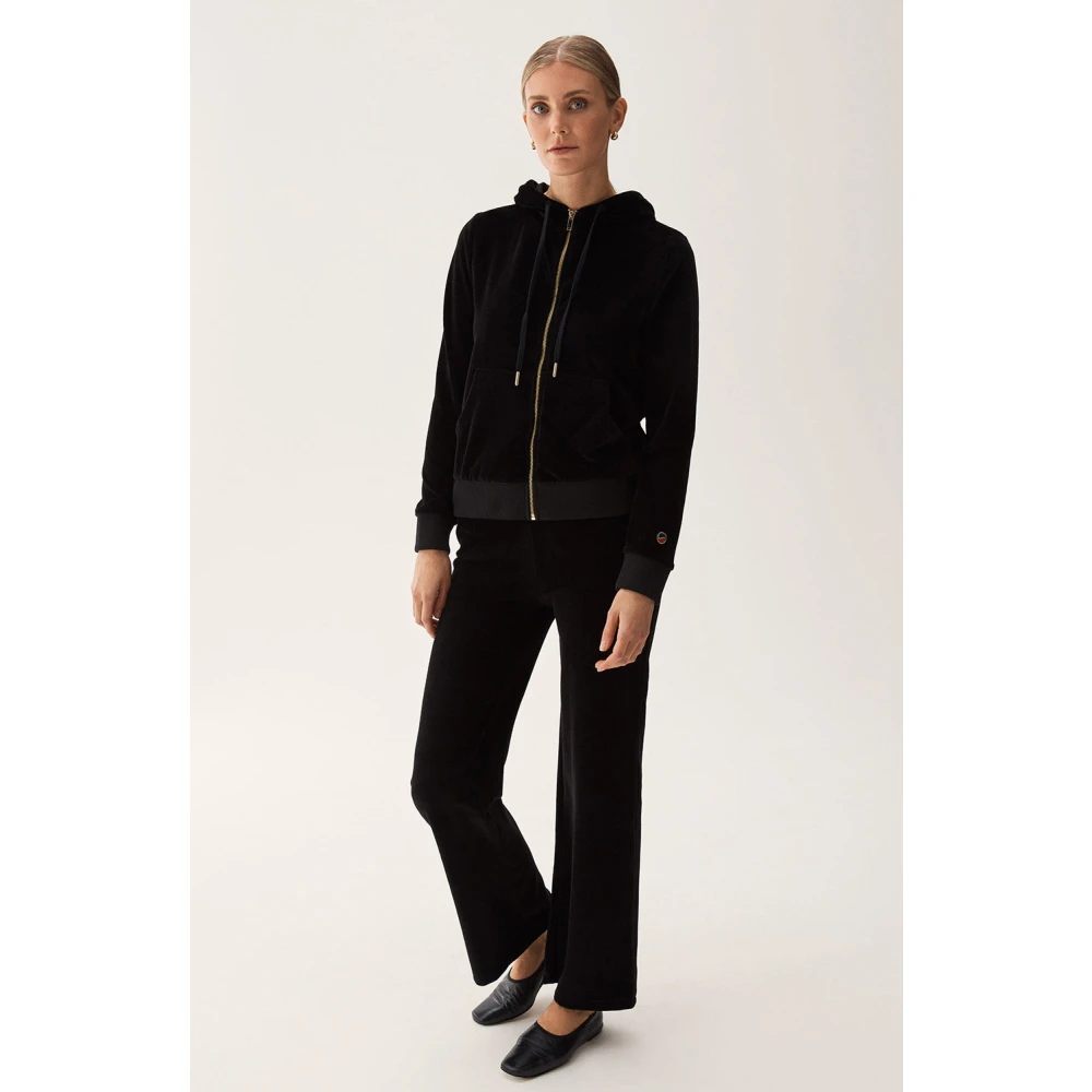 Busnel Veloursbroek voor de winter Black Dames