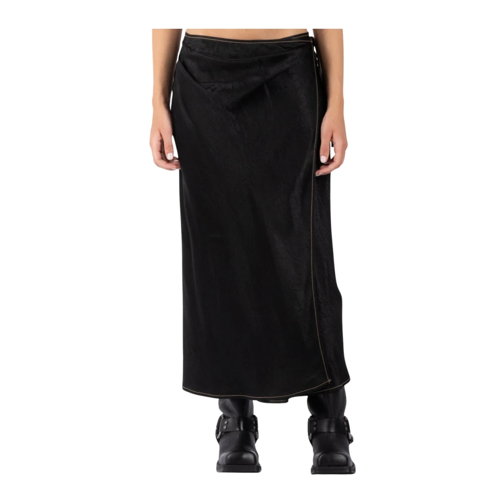 Acne Studios Zwarte Stijlvolle Rok Af0423 Black Dames