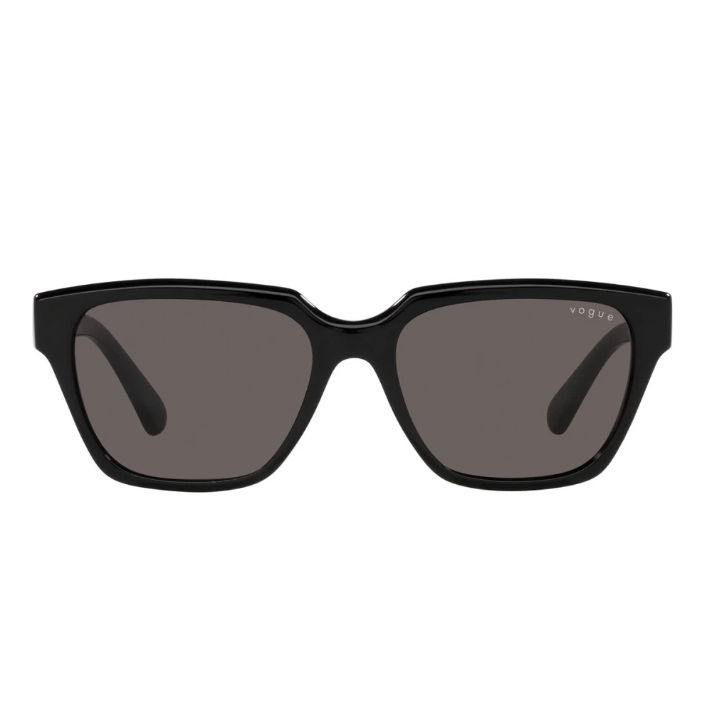 Firkantede solbriller med mørkegrå linser